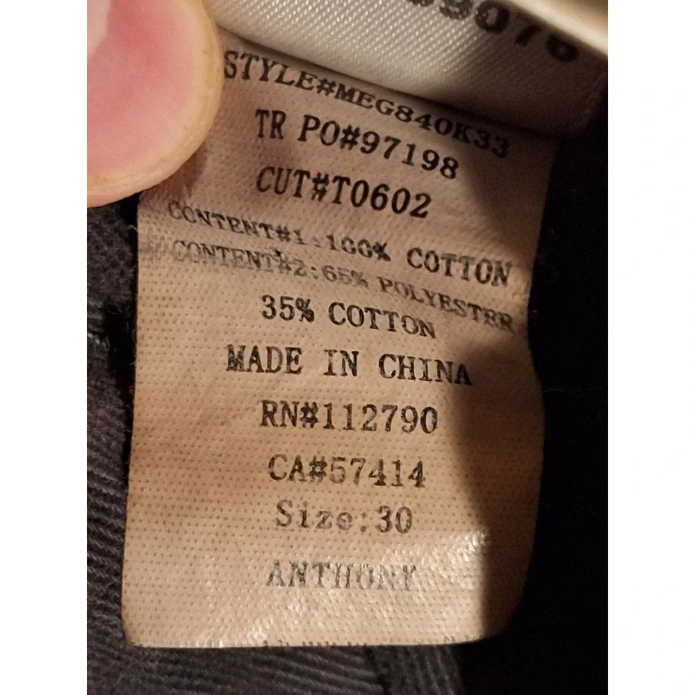 True Religion Anthony Mens Cargo Pants Size 30 Charcoal Grey Straight Drawstring